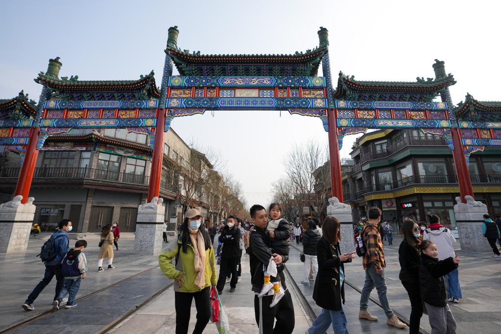 北京：前門大街人氣旺